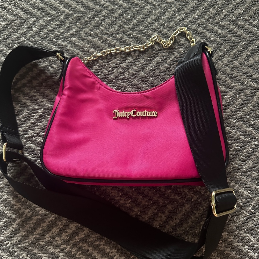 Juicy Couture Fuchsia and Black Shoulder Bag